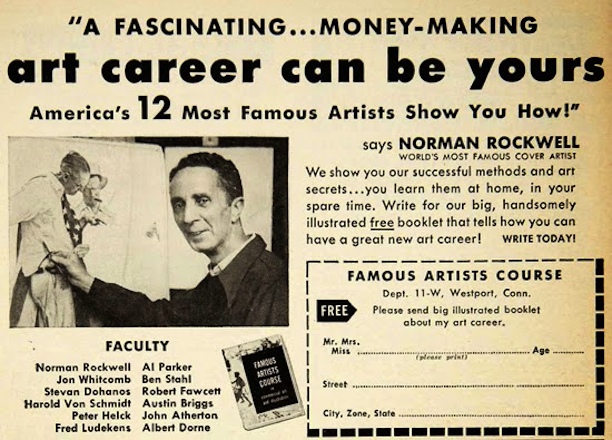 Famous Artists School advertisement (1950s)