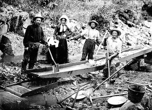 Gold rush miners, California, c.1850